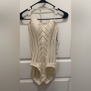 Robin Piccone Mia Crochet one piece swimsuit